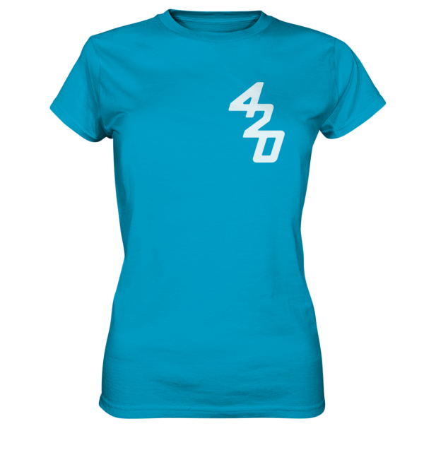 420er  - Back: Wer fiert verliert - Ladies Premium Shirt – Bild 4