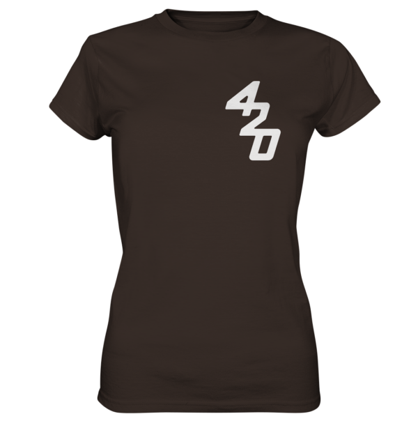 420er  - Back: Wer fiert verliert - Ladies Premium Shirt – Bild 6