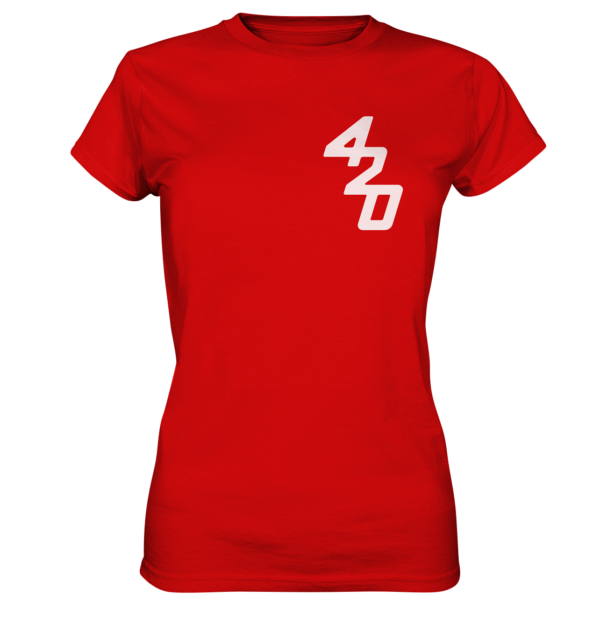 420er  - Back: Wer fiert verliert - Ladies Premium Shirt – Bild 15