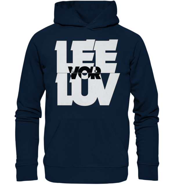 Lee vor Luv - weiss - Organic Hoodie – Bild 5