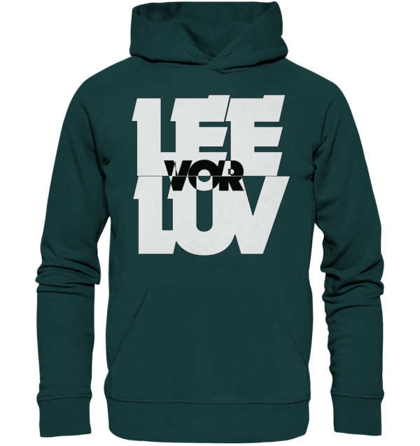 Lee vor Luv - weiss - Organic Hoodie – Bild 6