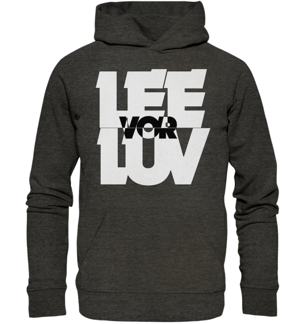 Lee vor Luv - weiss - Organic Hoodie – Bild 4