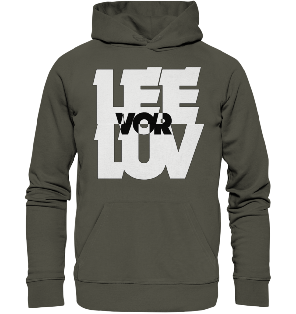 Lee vor Luv - weiss - Organic Hoodie – Bild 8