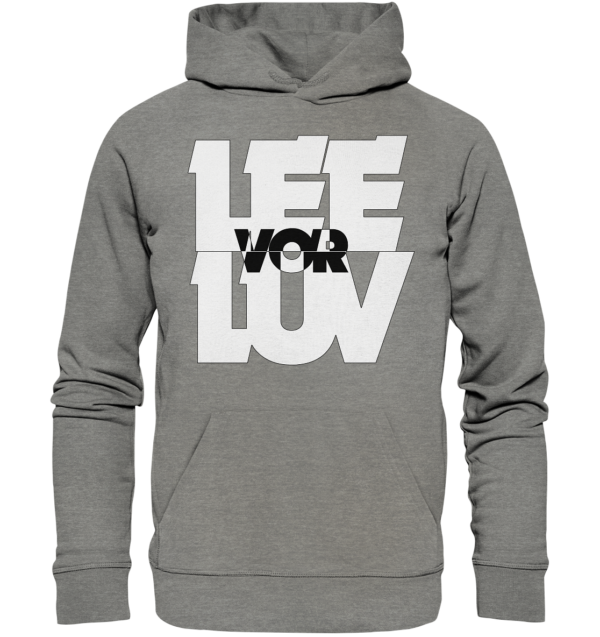 Lee vor Luv - weiss - Organic Hoodie – Bild 9