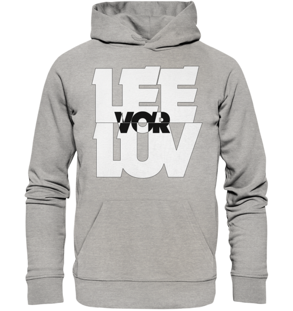 Lee vor Luv - weiss - Organic Hoodie – Bild 7