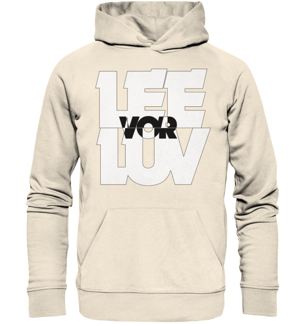 Lee vor Luv - weiss - Organic Hoodie – Bild 10