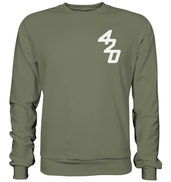 420er  - Back: Wer fiert verliert - Premium Sweatshirt – Bild 5