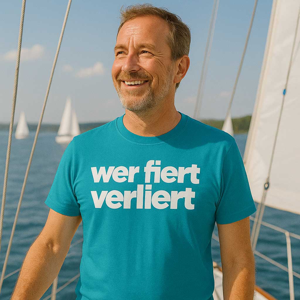 wer fiert verliert t-shirt-herren segeln