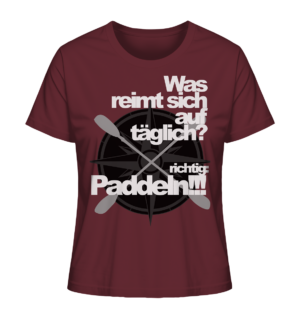 Was reimt sich  Paddeln weiss - Ladys - Ladies Organic Shirt