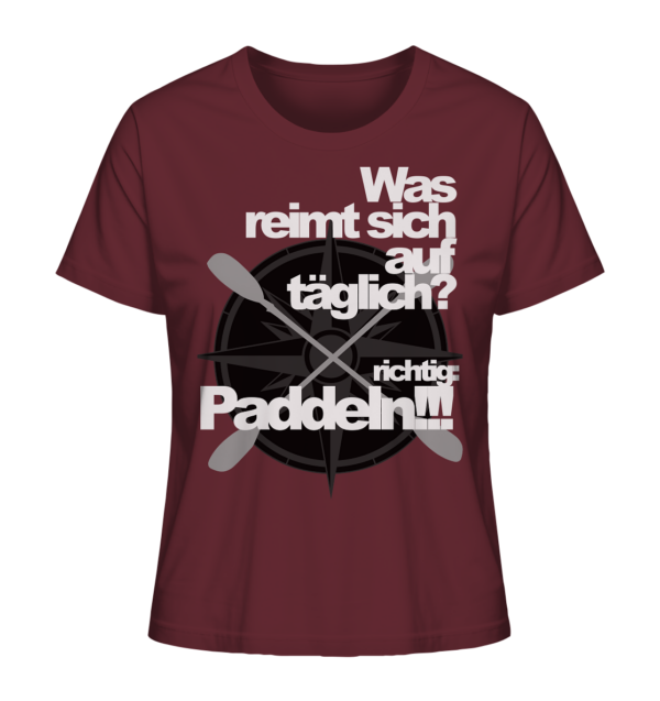 Was reimt sich  Paddeln weiss - Ladys - Ladies Organic Shirt