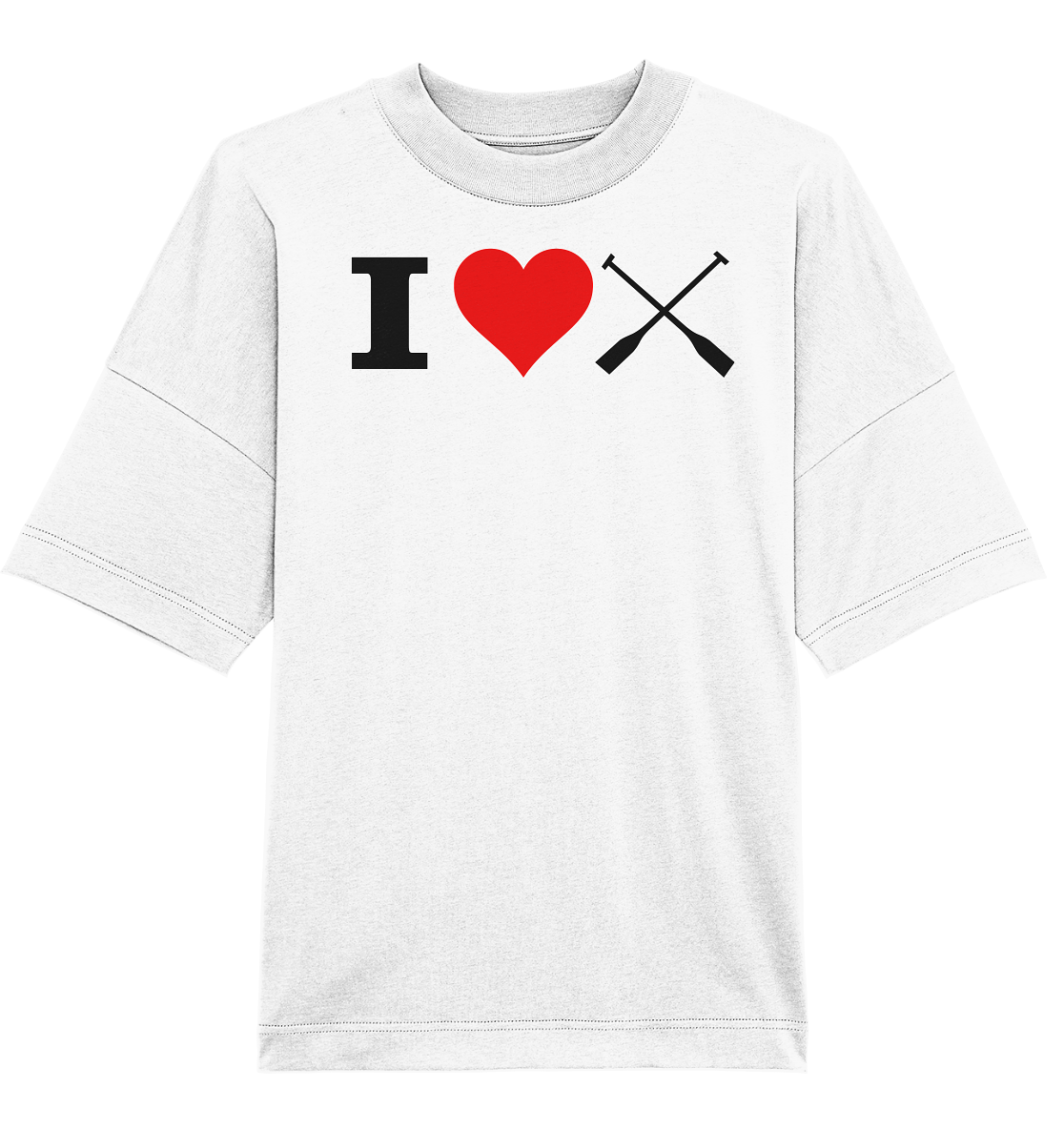 I love paddeln - Organic Oversize Shirt – Bild 3