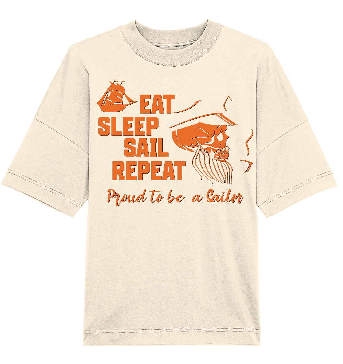 Eat Sleep Sail Repeat - Organic Oversize Shirt – Bild 3