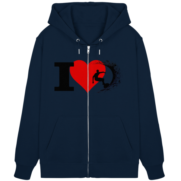 Ich liebe surfen - Organic Zipper – Bild 3
