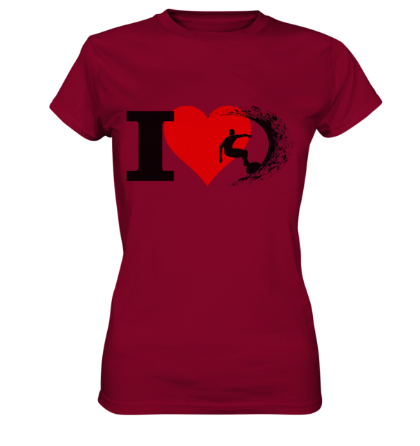 Ich liebe surfen -  Womens Premium Classic T-Shirt – Bild 8